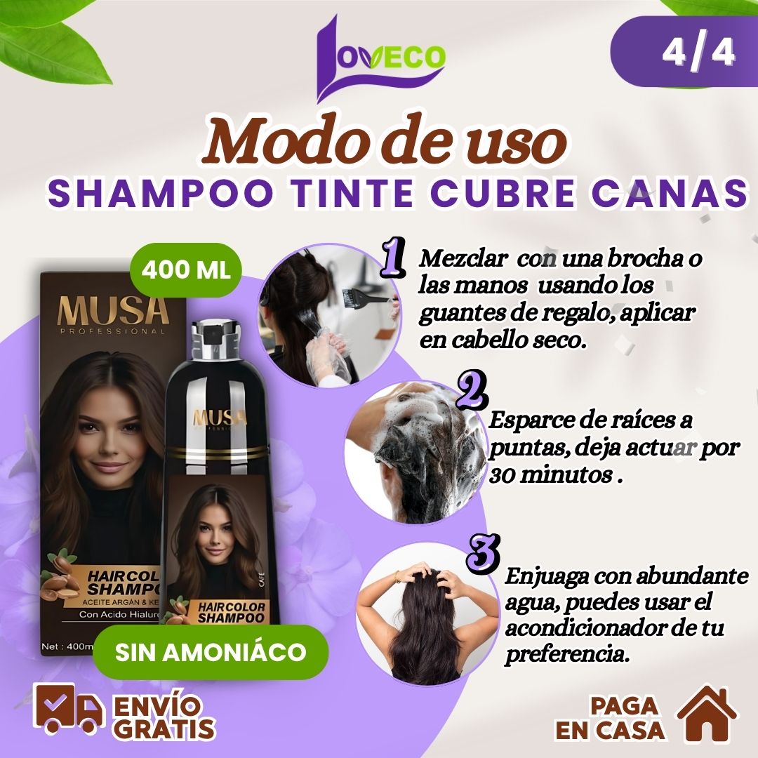 SHAMPOO TINTE CUBRE CANAS